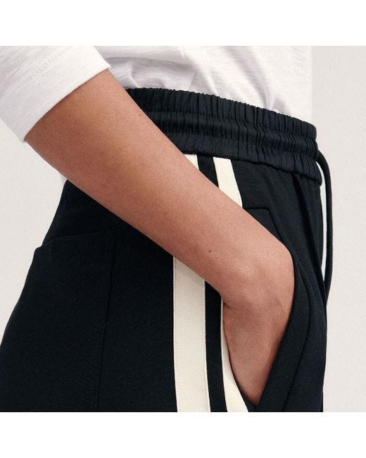 ME+EM Blue Travel Tailoring Side Stripe Trouser