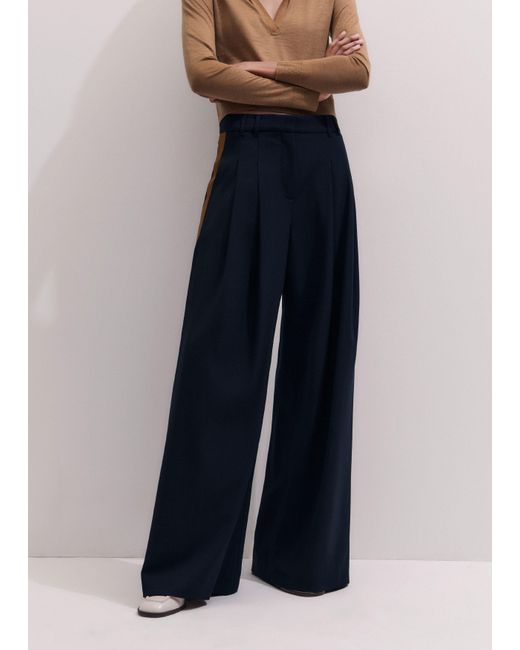 ME+EM Blue Contrast Side Panel Wide Leg