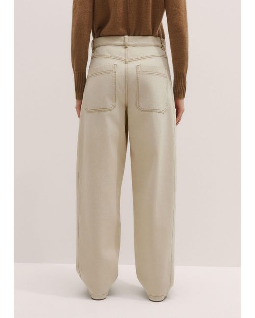 ME+EM Natural Tapered Puddle Jean