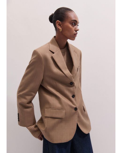 ME+EM Natural Oversized Blazer