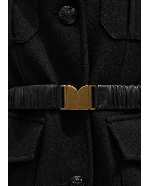 ME+EM White Ruched Elasticated Belt