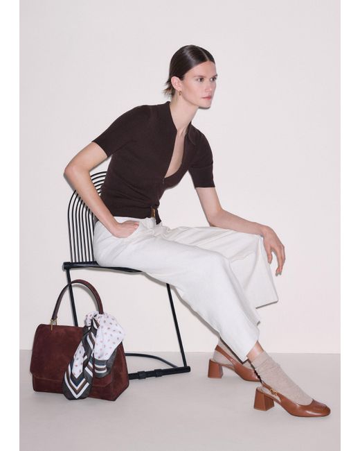 ME+EM White Straight Crop Pant