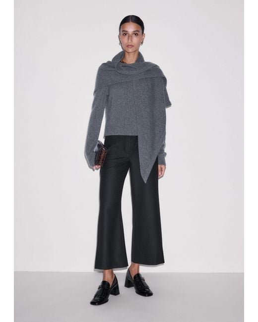 ME+EM Black Patch Pocket Cropped Kick Flare