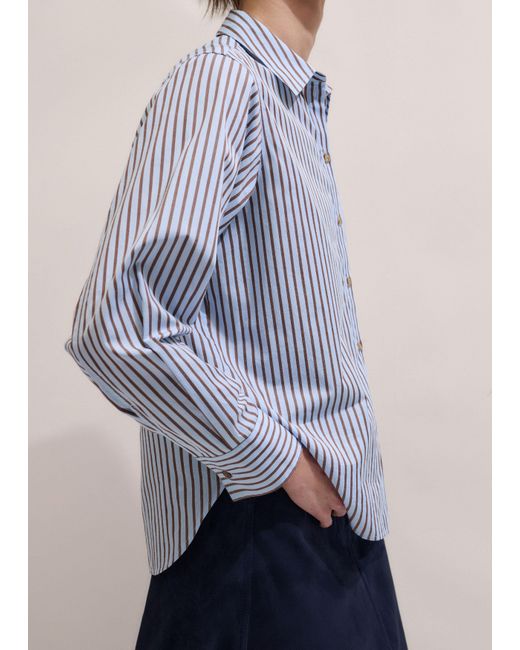 ME+EM Blue Stripe Relaxed Forever Shirt
