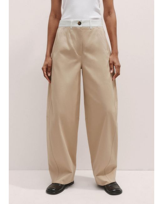 ME+EM Natural Contrast Waist Tapered Chino