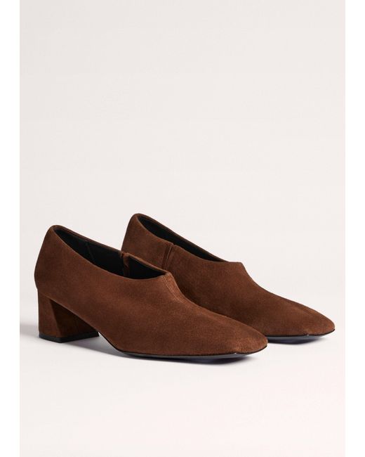 ME+EM Brown High Front Block Heel