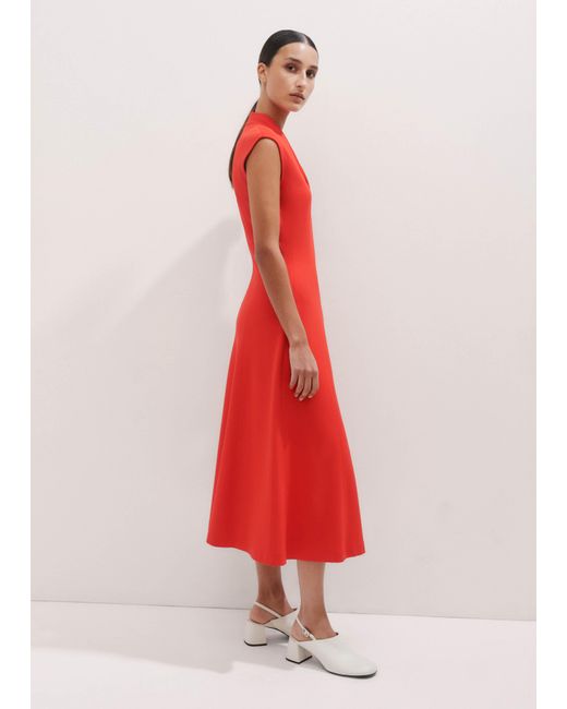 ME+EM Red Travel Tailoring Seam Detail Midi Dress