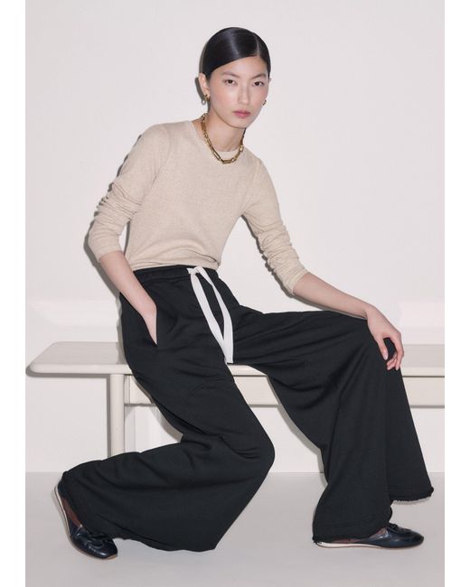 ME+EM Natural Ultimate Rib Long Sleeve Top
