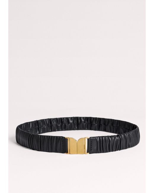 ME+EM White Ruched Elasticated Belt