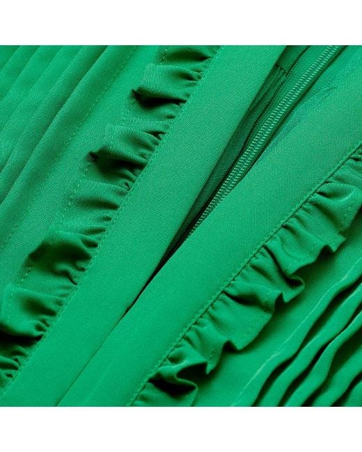 ME+EM Green Silk Wide-Leg Jumpsuit
