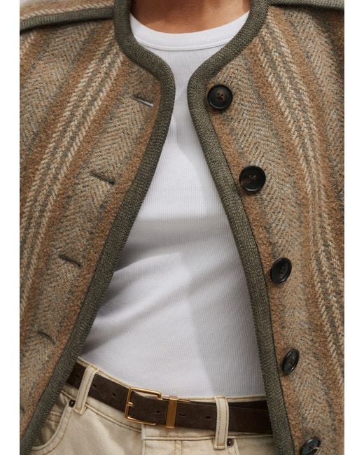 ME+EM Natural Soft Shoulder Short Cocoon Coat