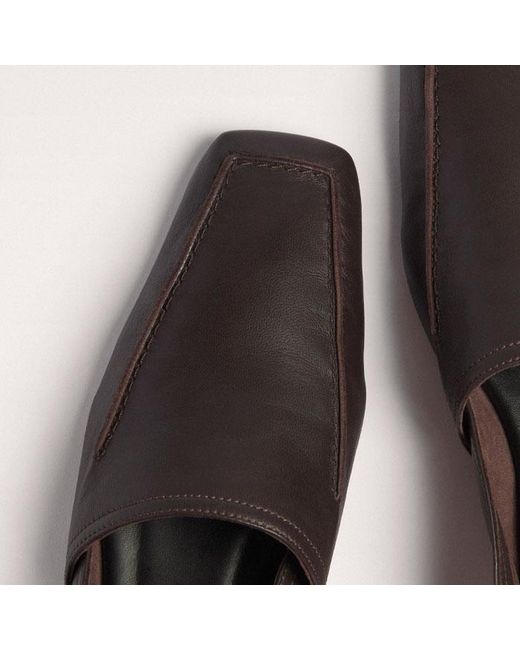 ME+EM Black Square Toe Soft Loafer