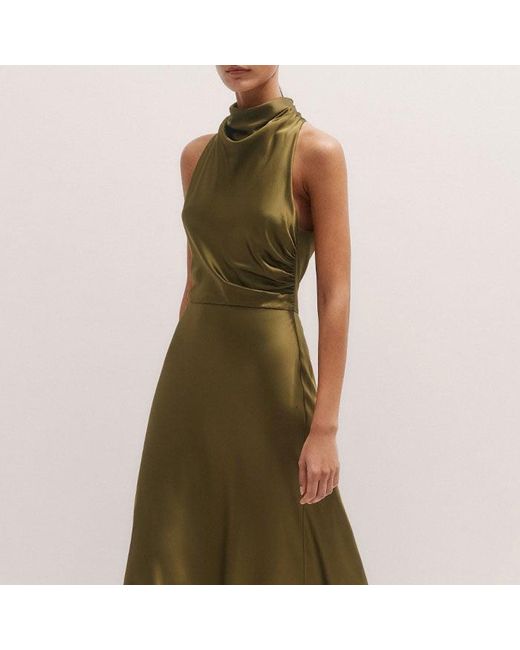 ME+EM Women's Natural Draped Halterneck Maxi Dress ME+EM Women's Natural Draped Halterneck Maxi Dress