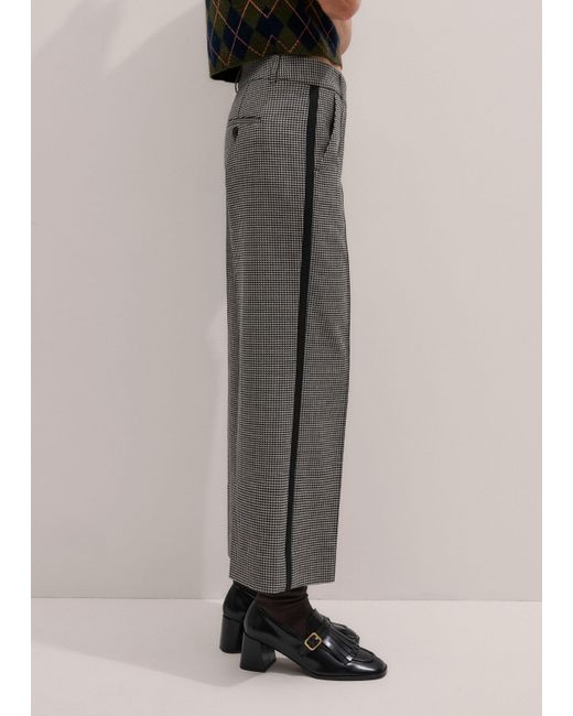 ME+EM Gray Straight Crop Trouser