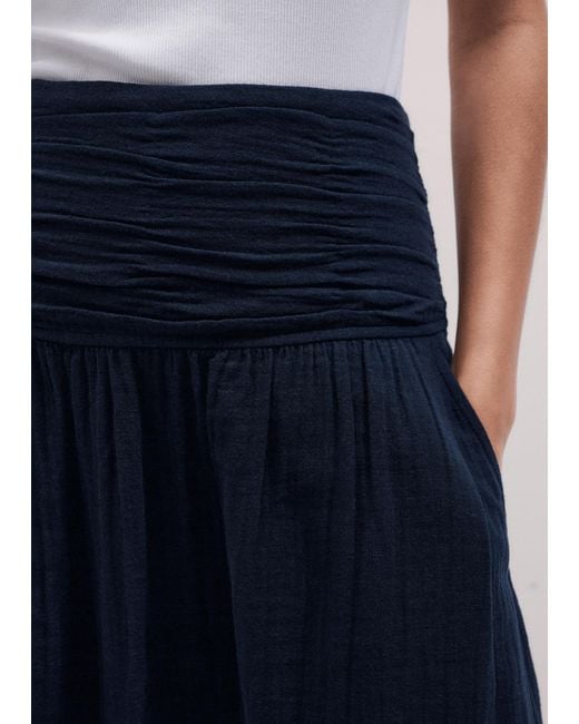 ME+EM Blue Cheesecloth Maxi Skirt