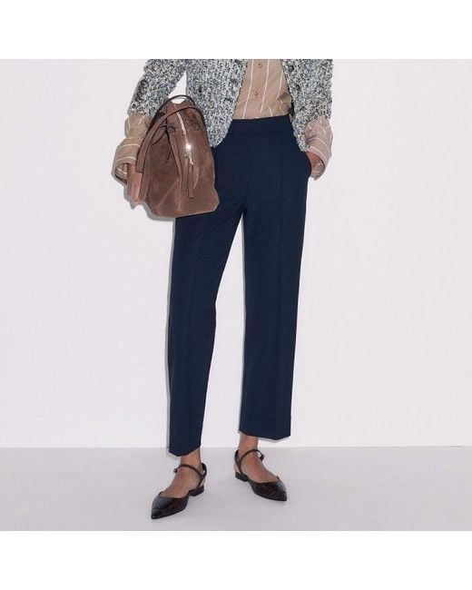 ME+EM Blue Slim Crop Forever Trouser
