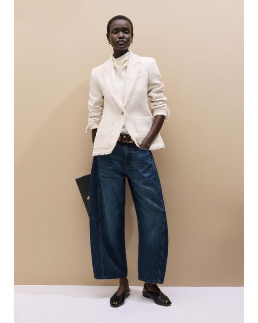 ME+EM Natural Textured Cardi Blazer
