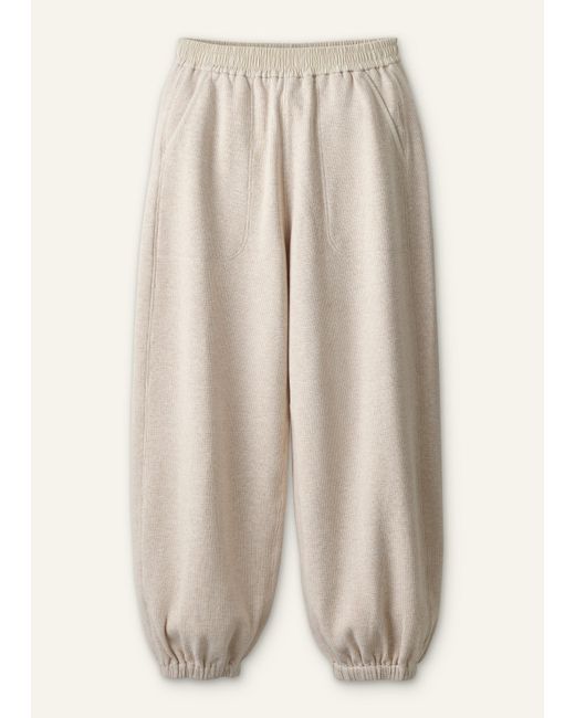ME+EM Natural Relaxed Cuff Waffle Jogger