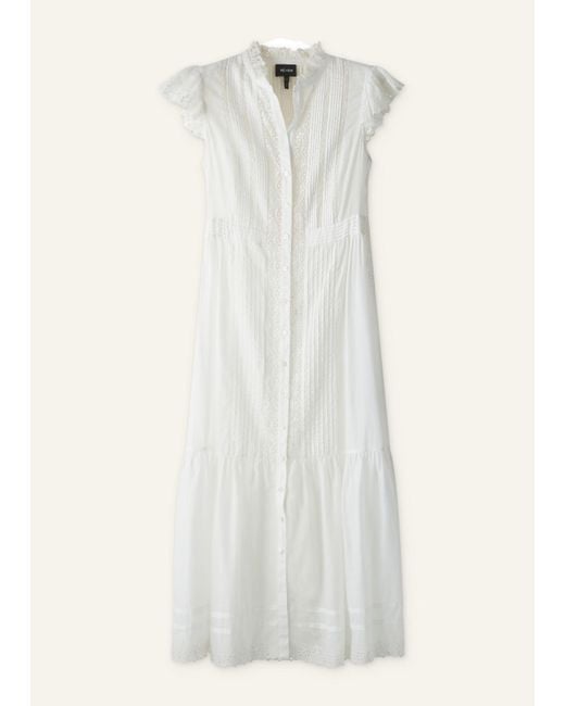 ME+EM Multicolor Cotton Voile Trim Detail Maxi Dress + Slip