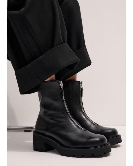 ME+EM Black Zip Front Boot