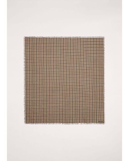 ME+EM Natural Check Scarf