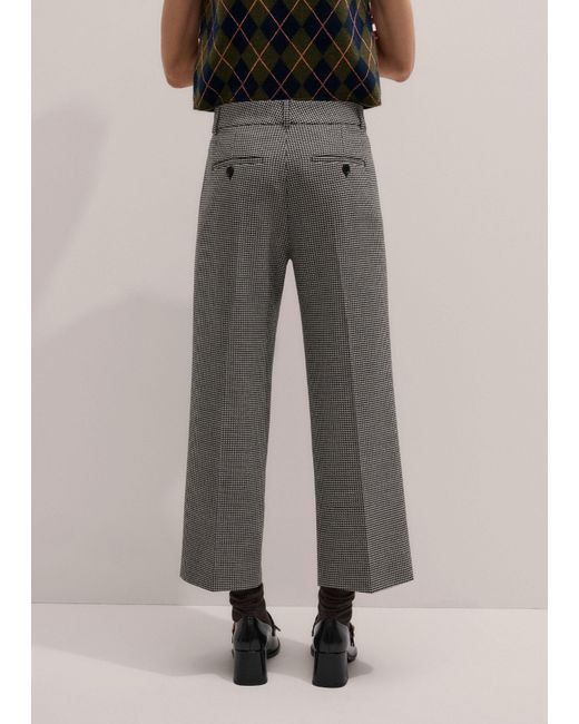 ME+EM Gray Straight Crop Trouser
