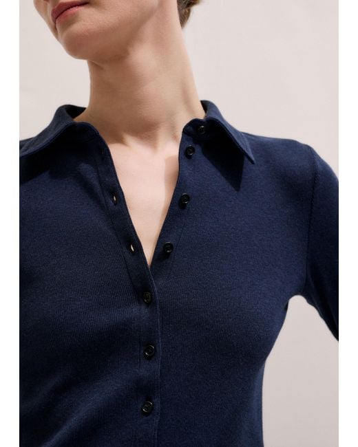 ME+EM Blue Ultimate Rib Shirt