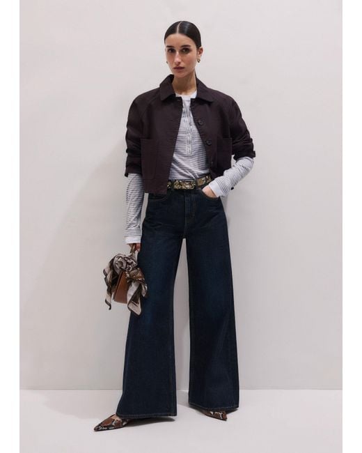 ME+EM Gray Double-Layer Look Long Sleeve Top