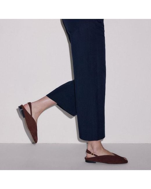 ME+EM Blue Straight Crop Trouser
