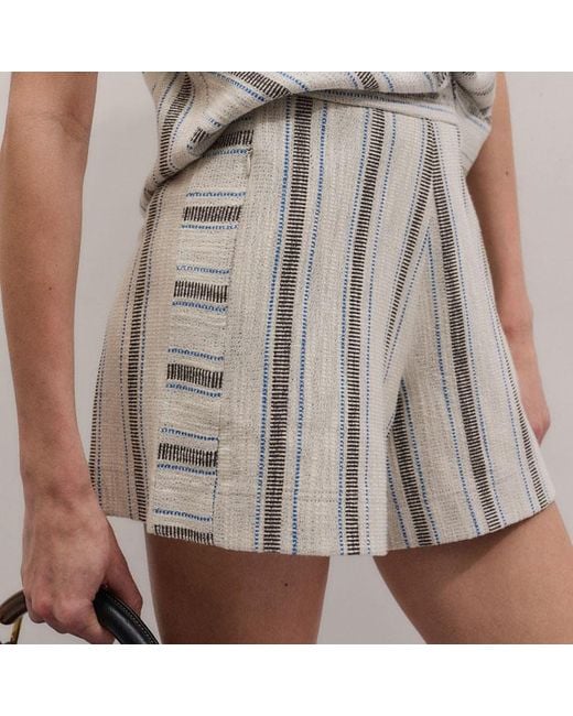 ME+EM Multicolor Textured Stripe Swing Top