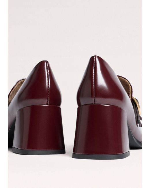 ME+EM Purple Fringe Block Heel Loafer