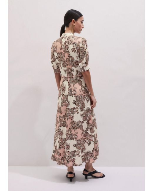 ME+EM Multicolor Colour Block Paisley Print Fit & Flare Maxi Dress