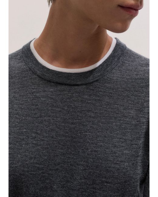 ME+EM Gray Barely There Sweater