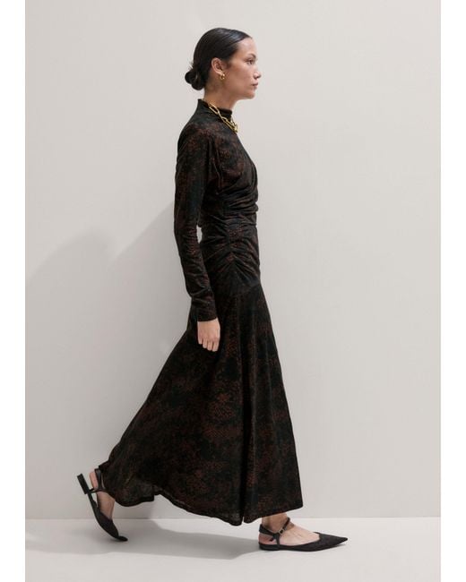 ME+EM Black Moonlight Snake Print Maxi Dress + Slip
