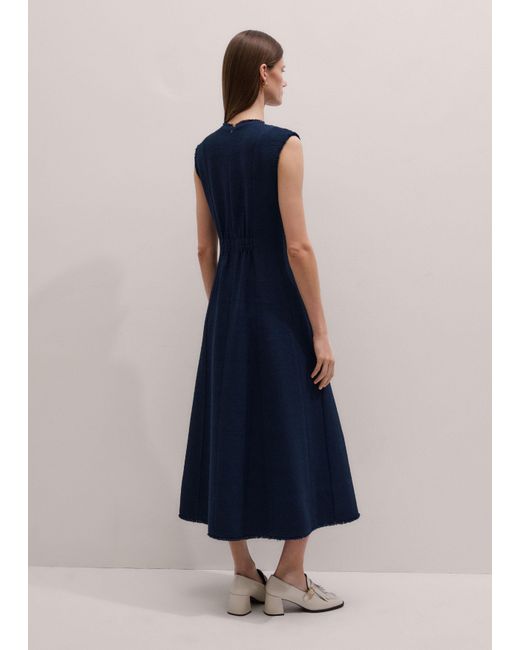ME+EM Blue Desk-To-Dinner Fit And Flare Maxi Dress