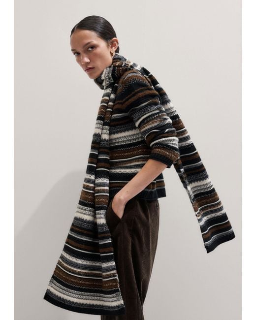 ME+EM Multicolor Textured Stitch Scarf