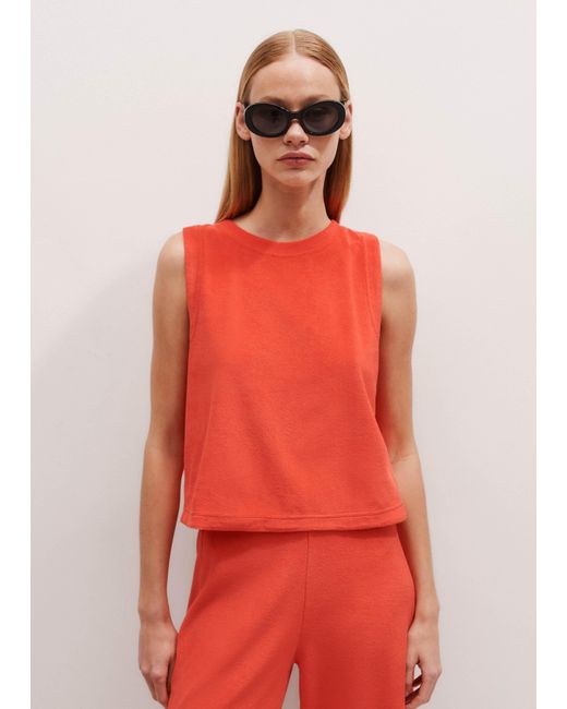 ME+EM Red Towelling Crop Top