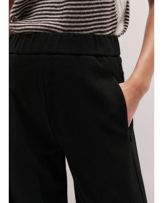 ME+EM Black Luxe Travel Tailoring Barrel-Leg Trouser