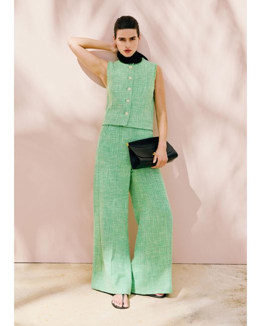 ME+EM Green Wide-Leg Pant