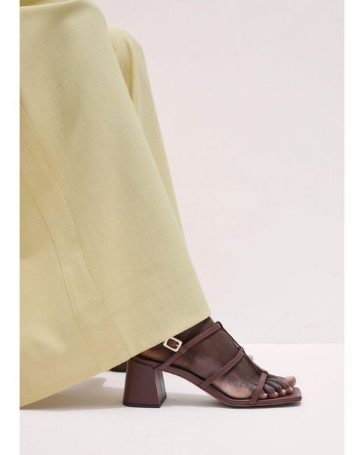 ME+EM Brown Caged Occasion Sandal