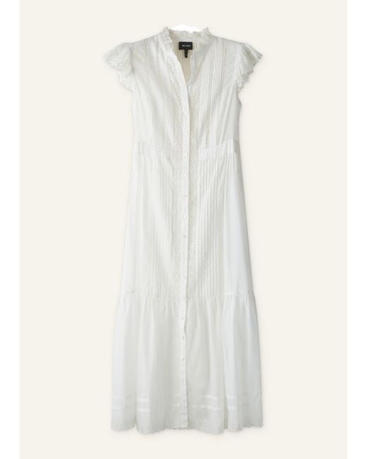 ME+EM Multicolor Cotton Voile Trim Detail Maxi Dress + Slip