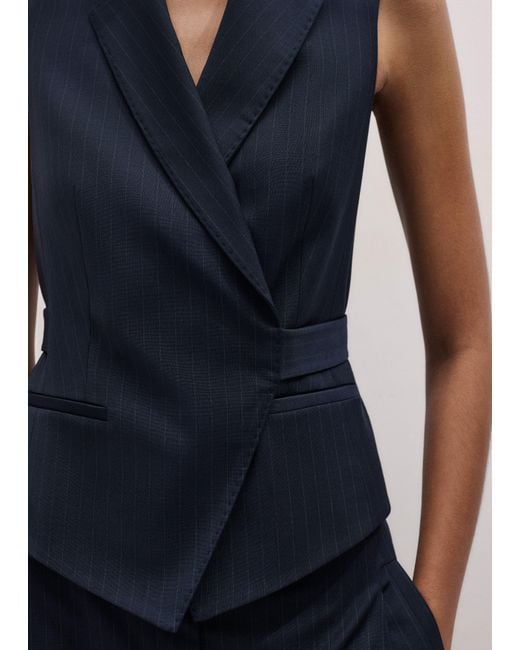 ME+EM Blue Wrap Vest