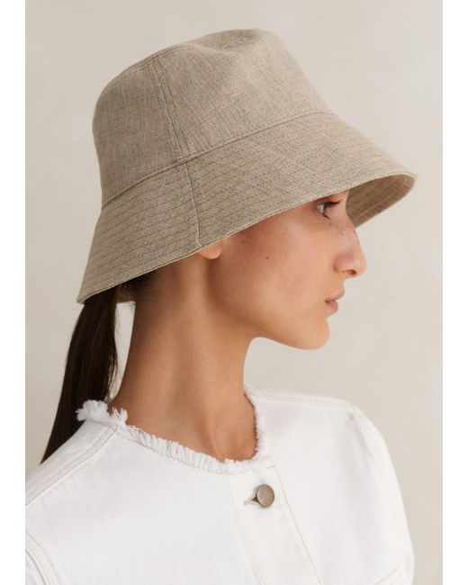 ME+EM Natural Linen Bucket Hat