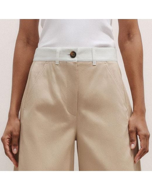 ME+EM Natural Contrast Waist Tapered Chino
