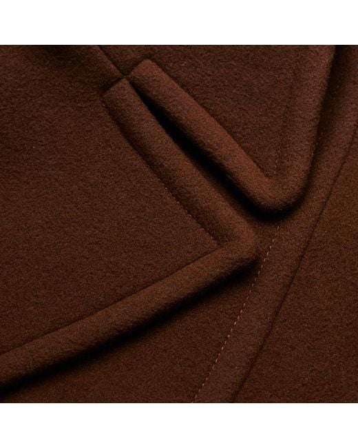 ME+EM Brown Soft Shoulder Military Coat
