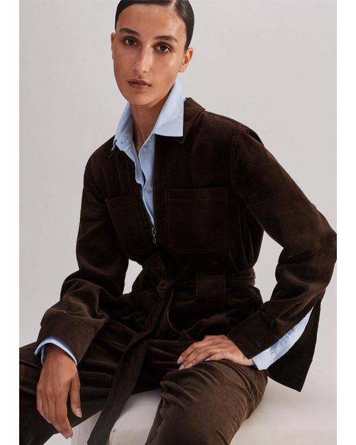 ME+EM Black Soft Cord Jumpsuit + Belt Warm