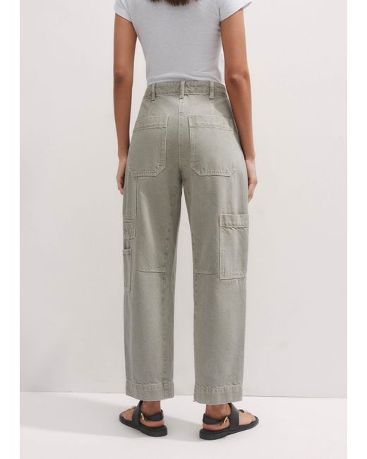 ME+EM Green Cotton Engineered Pant