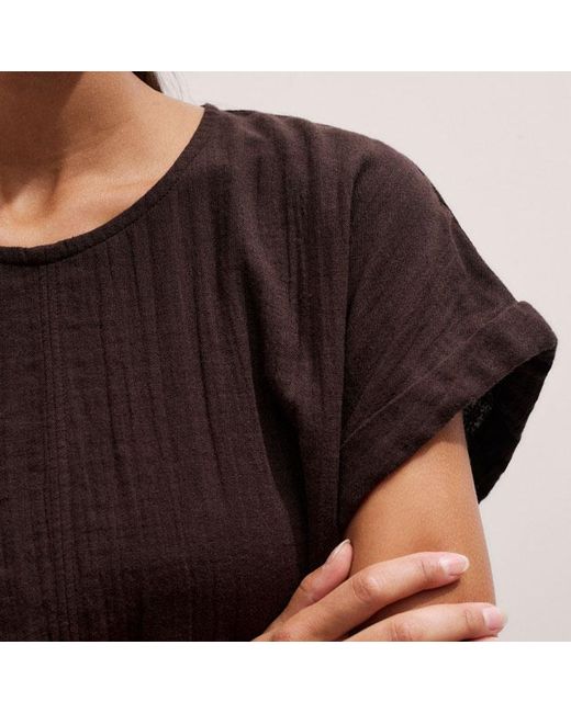 ME+EM Multicolor Cheesecloth T-Shirt