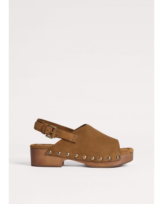ME+EM Brown Slingback Wood Clog