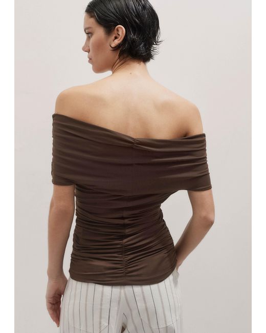 ME+EM Black Off-The-Shoulder Top